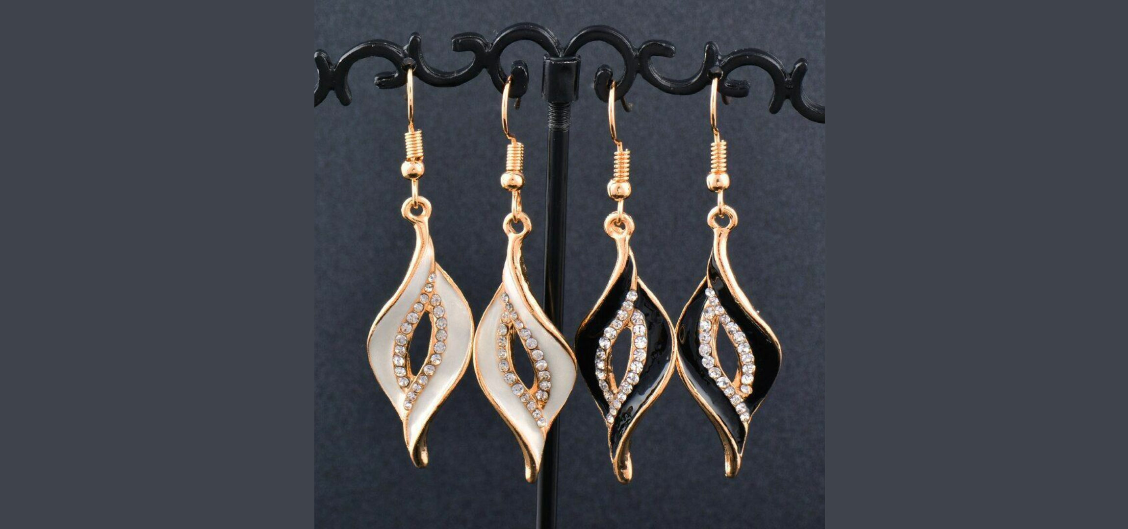 Rounded Rectangle Fish Hook Earrings