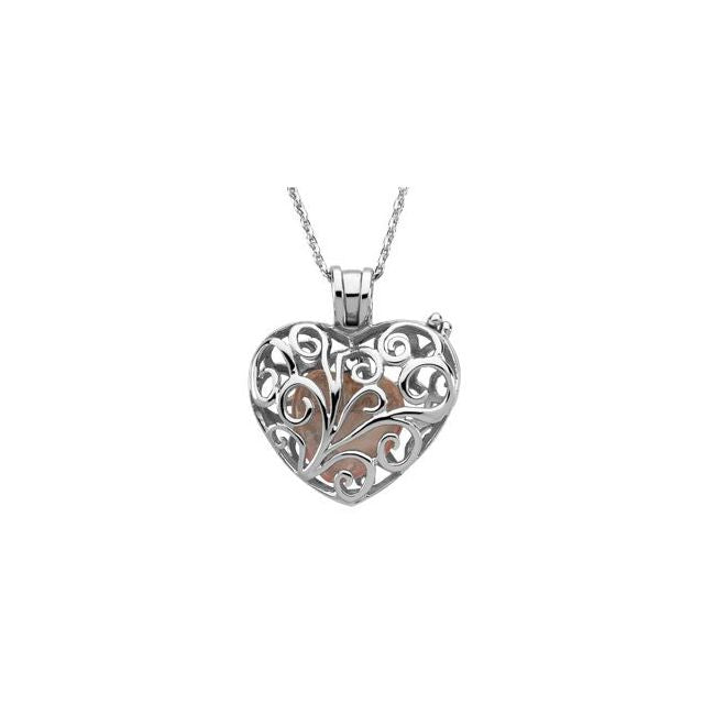 Heart Locket Pendant Necklace in Sterling Silver (18)