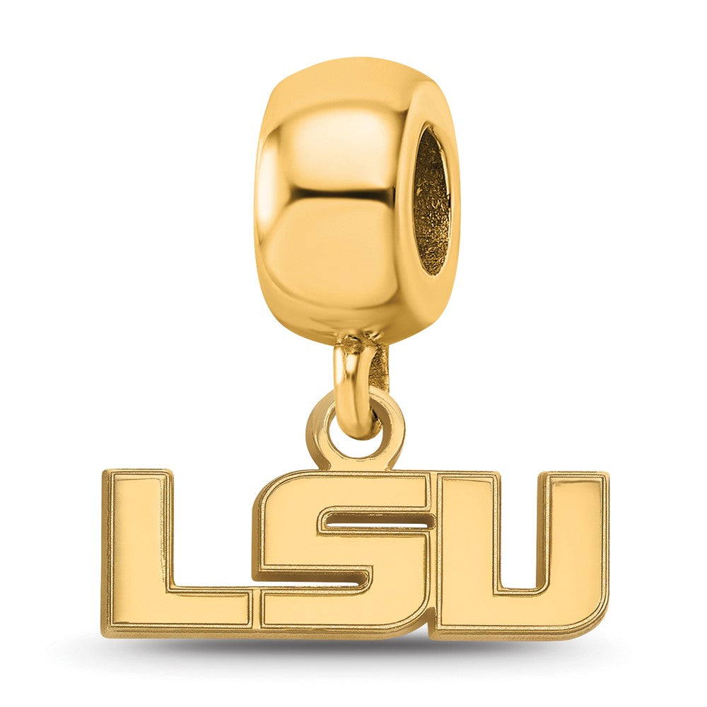 LogoArt 14K Gold Plated Silver Louisiana State Large Pendant Necklace