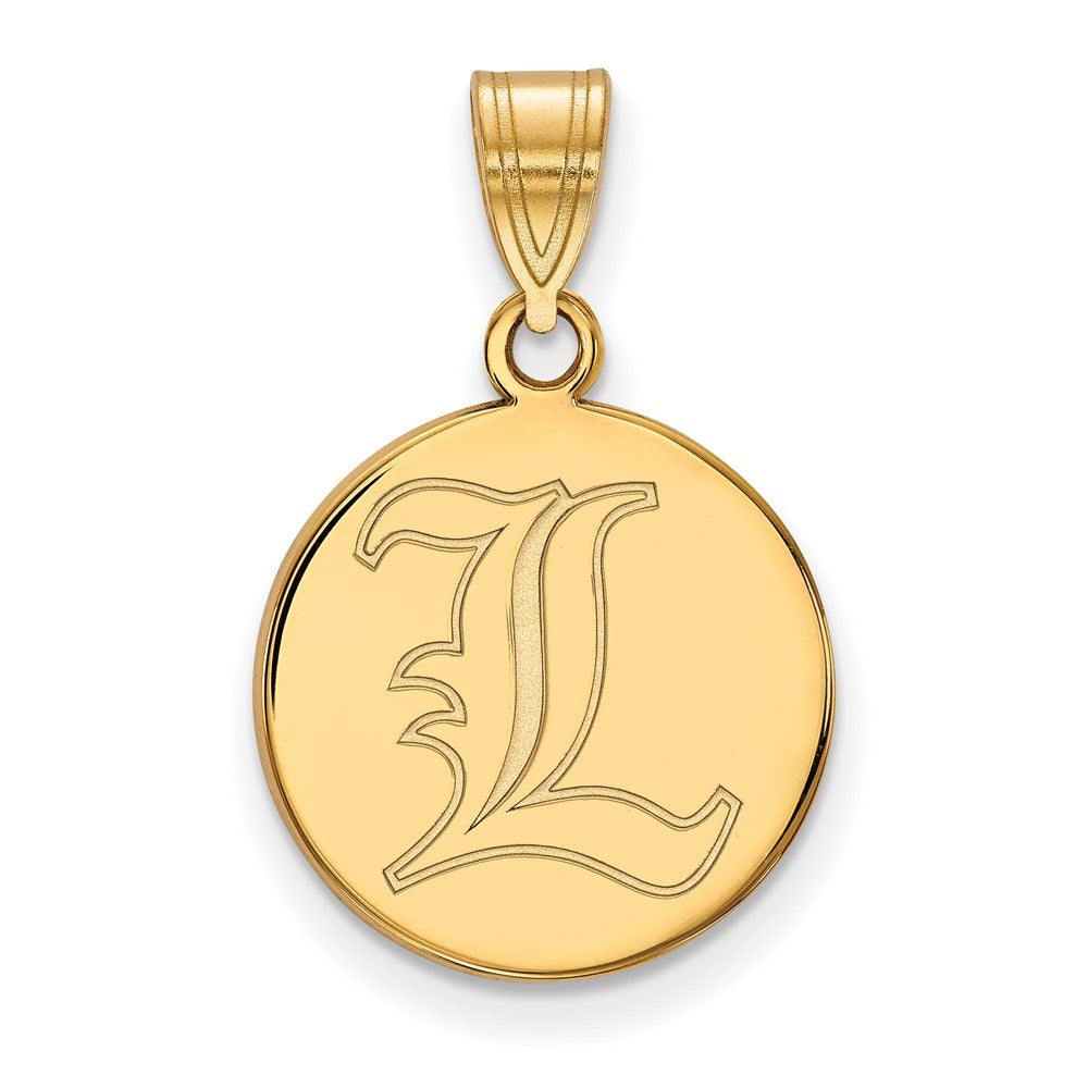 18 Gold Plated Sterling Silver U of Louisville Medium Pendant