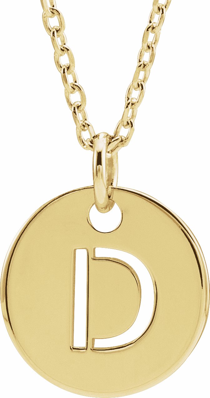 Gold-Plated Sterling Silver Initial Necklace