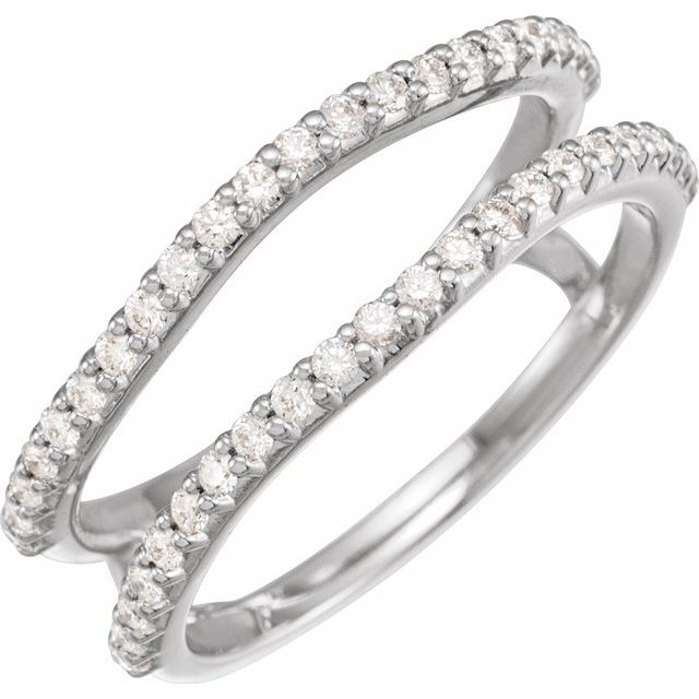 1/3ctw Diamond White Gold Ring Guard