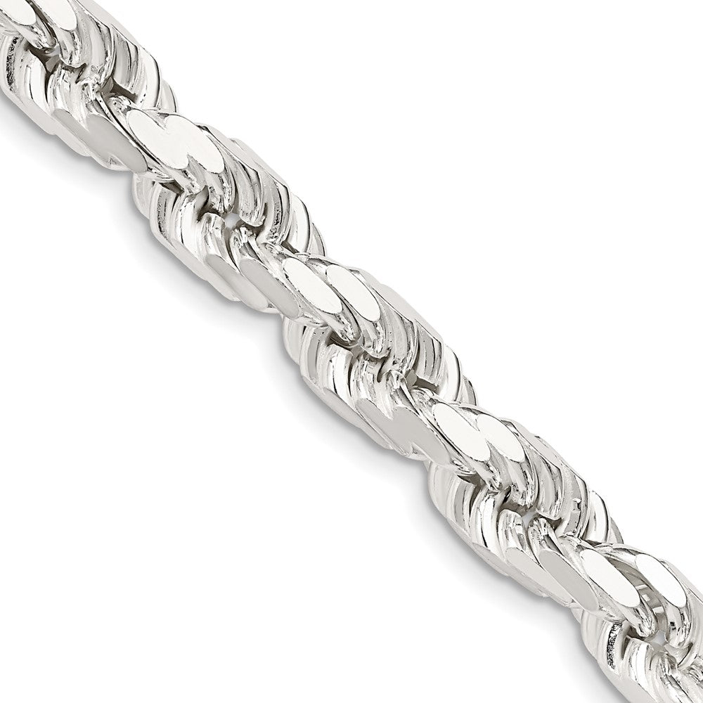 8mm 925 Rope Sterling Silver Solid Chain Necklace Diamond Cut High Pol –  Daniel J