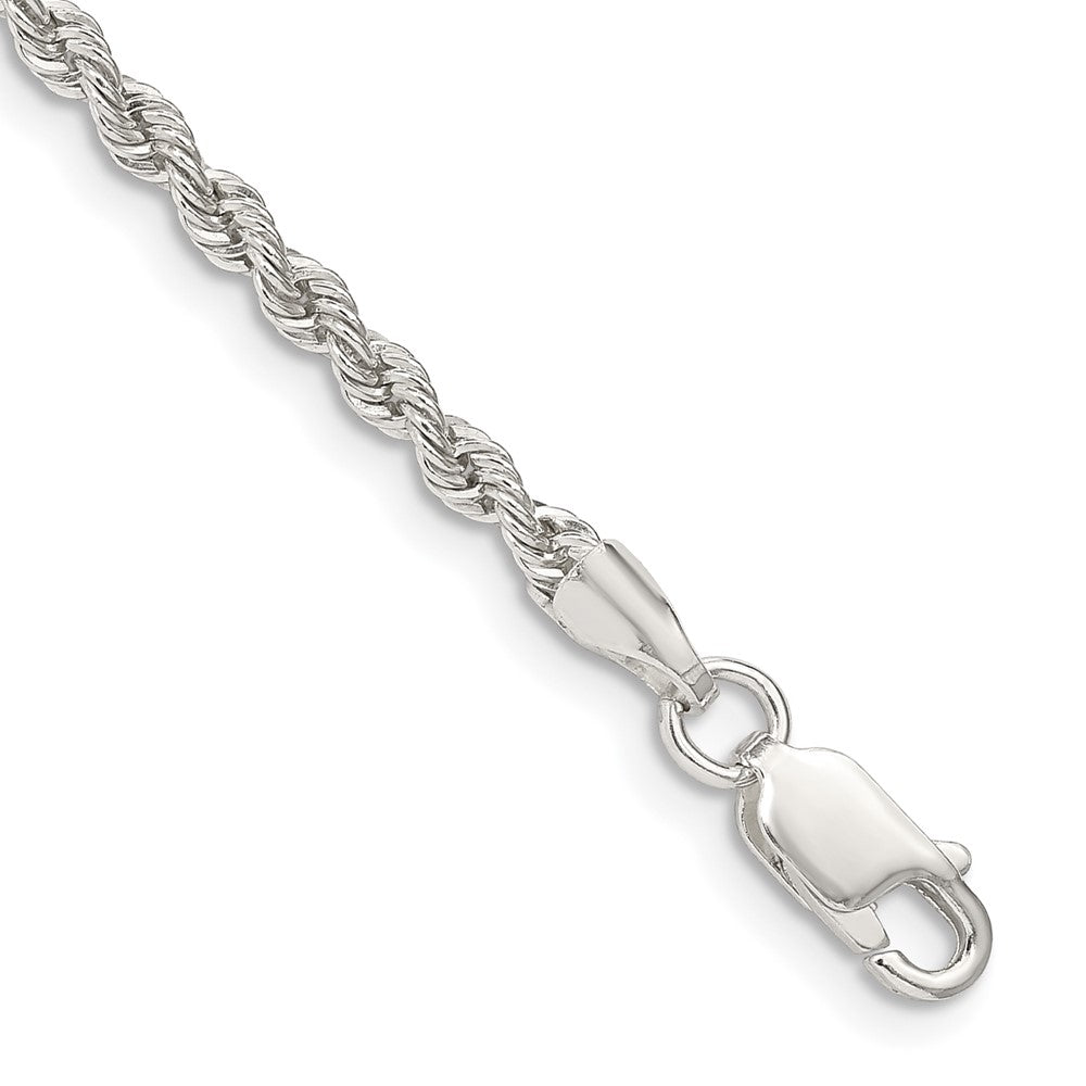 Sterling Silver 2.5mm Solid Rope Chain – TreasureFineJeweler