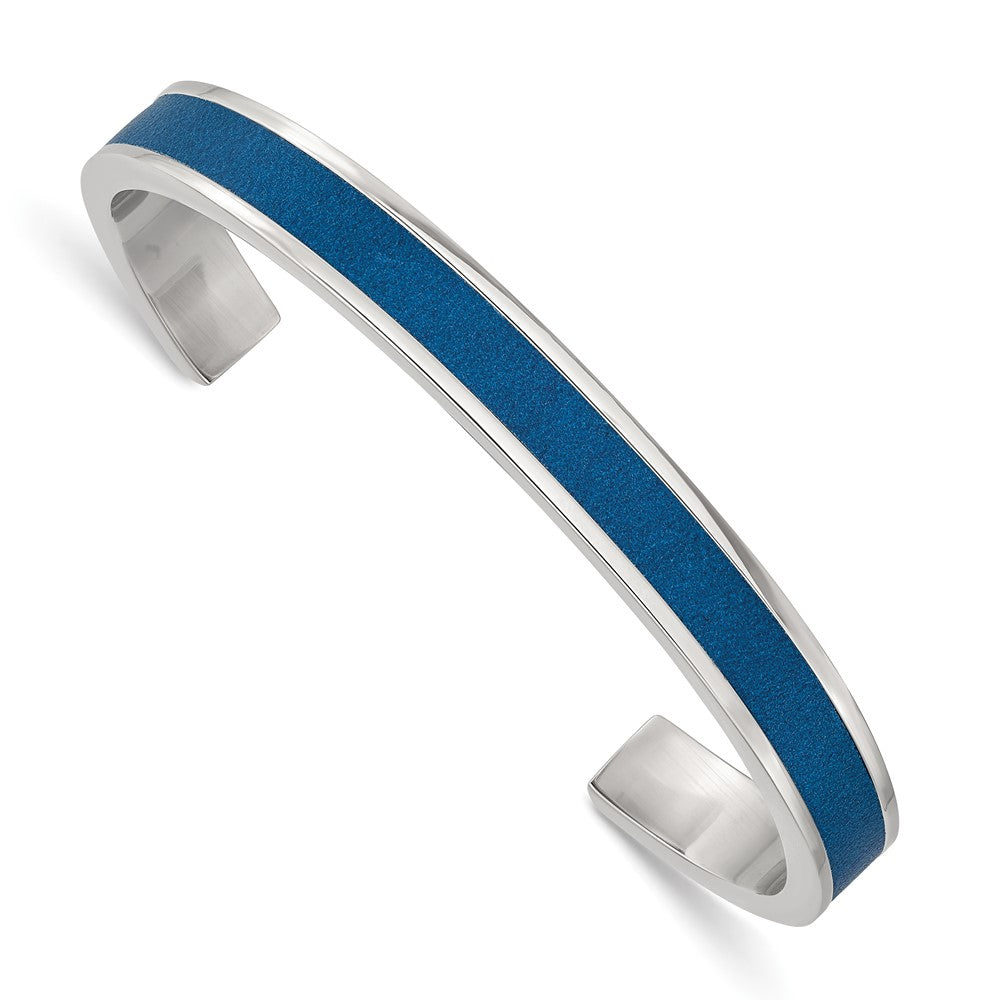 Brushed Stainless Steel Cuff Bangle Bracelet