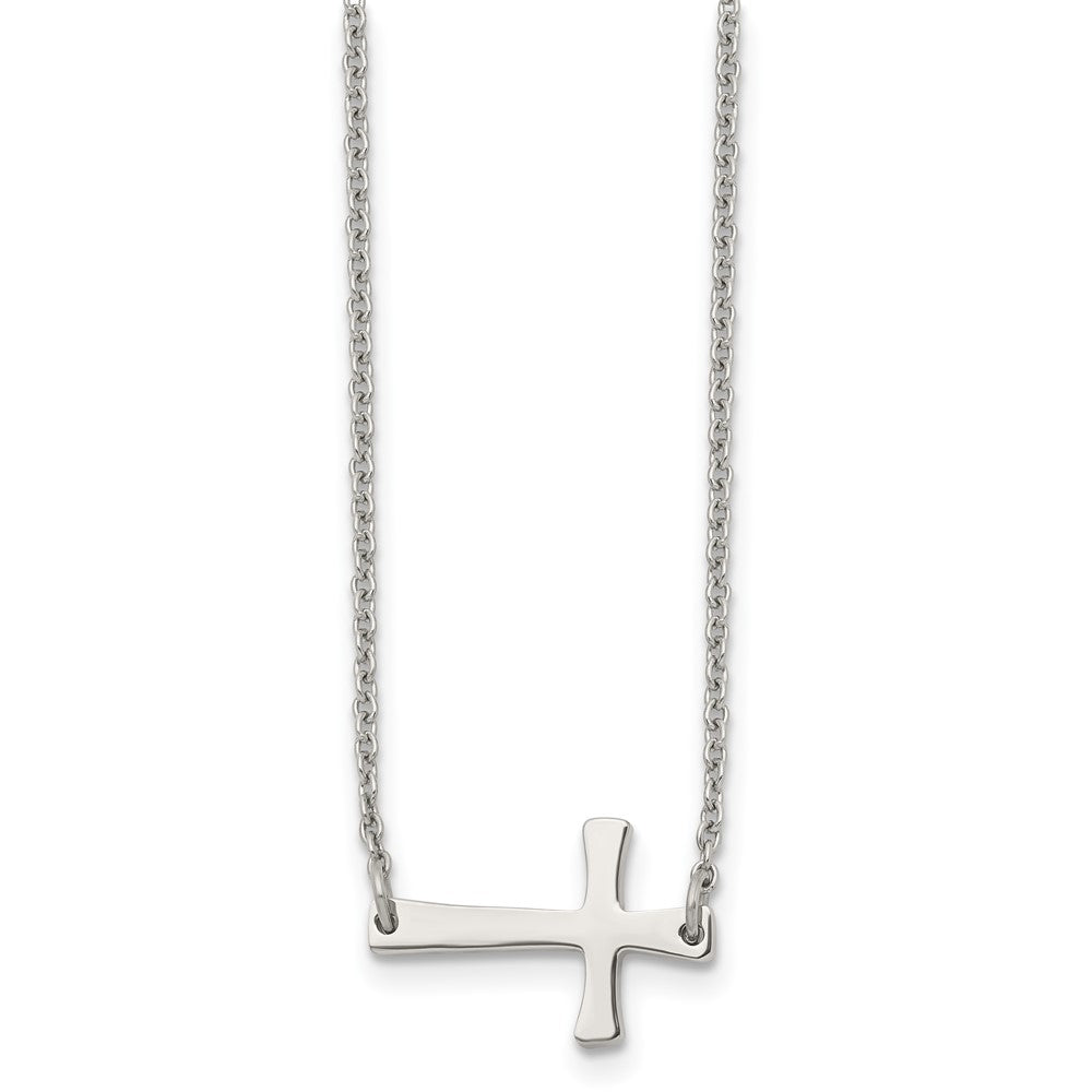 16 inch online sideways cross necklace