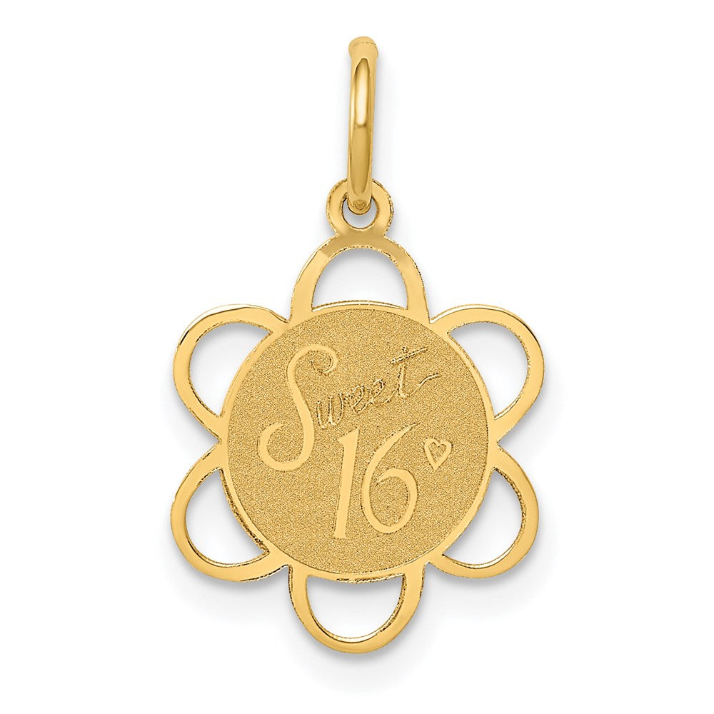 Sweet 16 14k solid gold shops pendant