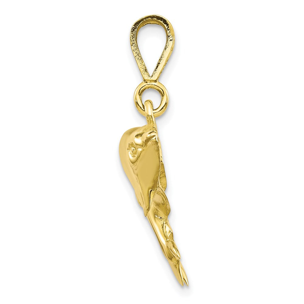 10k Solid Polished Twin Dolphins Charm 2