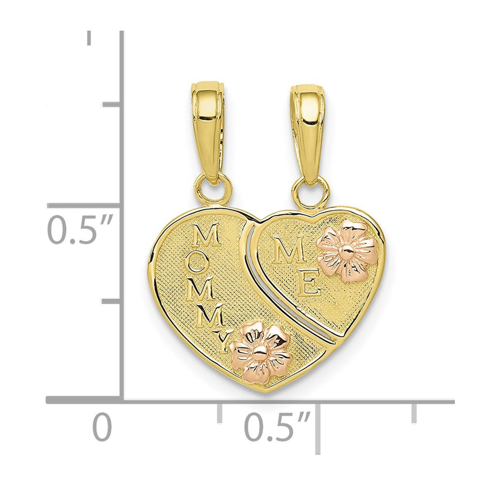 10K Two-tone MOMMY and ME Break-A-Part Charm