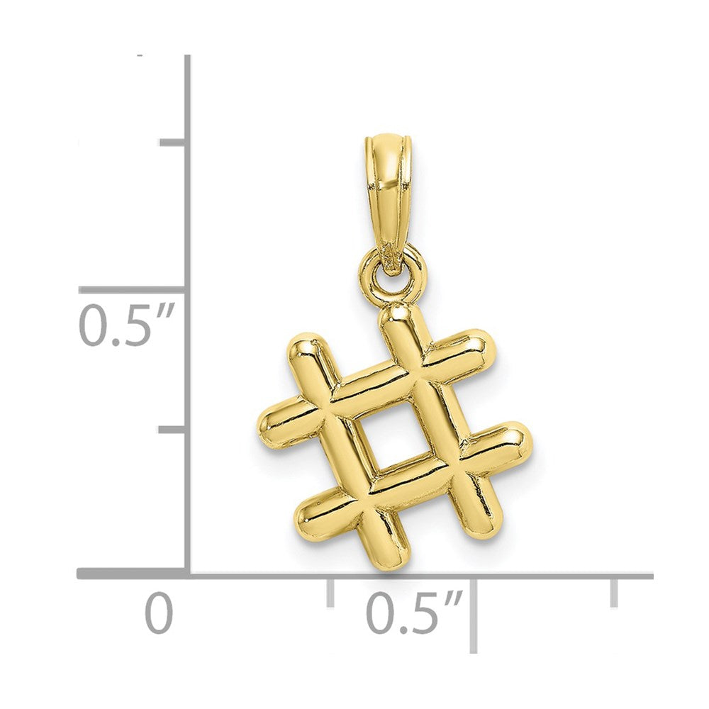 10K 3-D Hashtag Charm