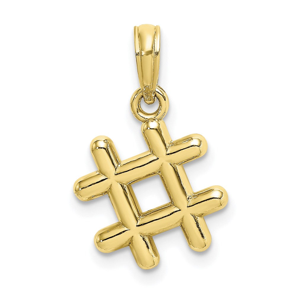 10K 3-D Hashtag Charm