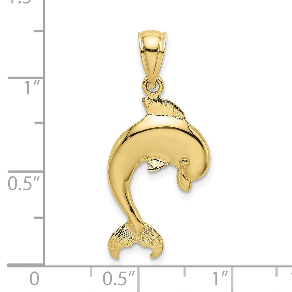 10K Polished Dolphin Jumping Charm 3