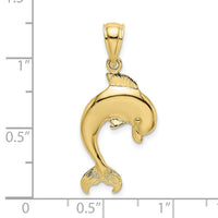 10K Polished Dolphin Jumping Charm 3