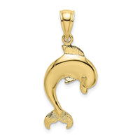 10K Polished Dolphin Jumping Charm 1