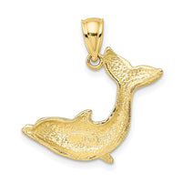 10K Textured Dolphin Jumping Charm 4