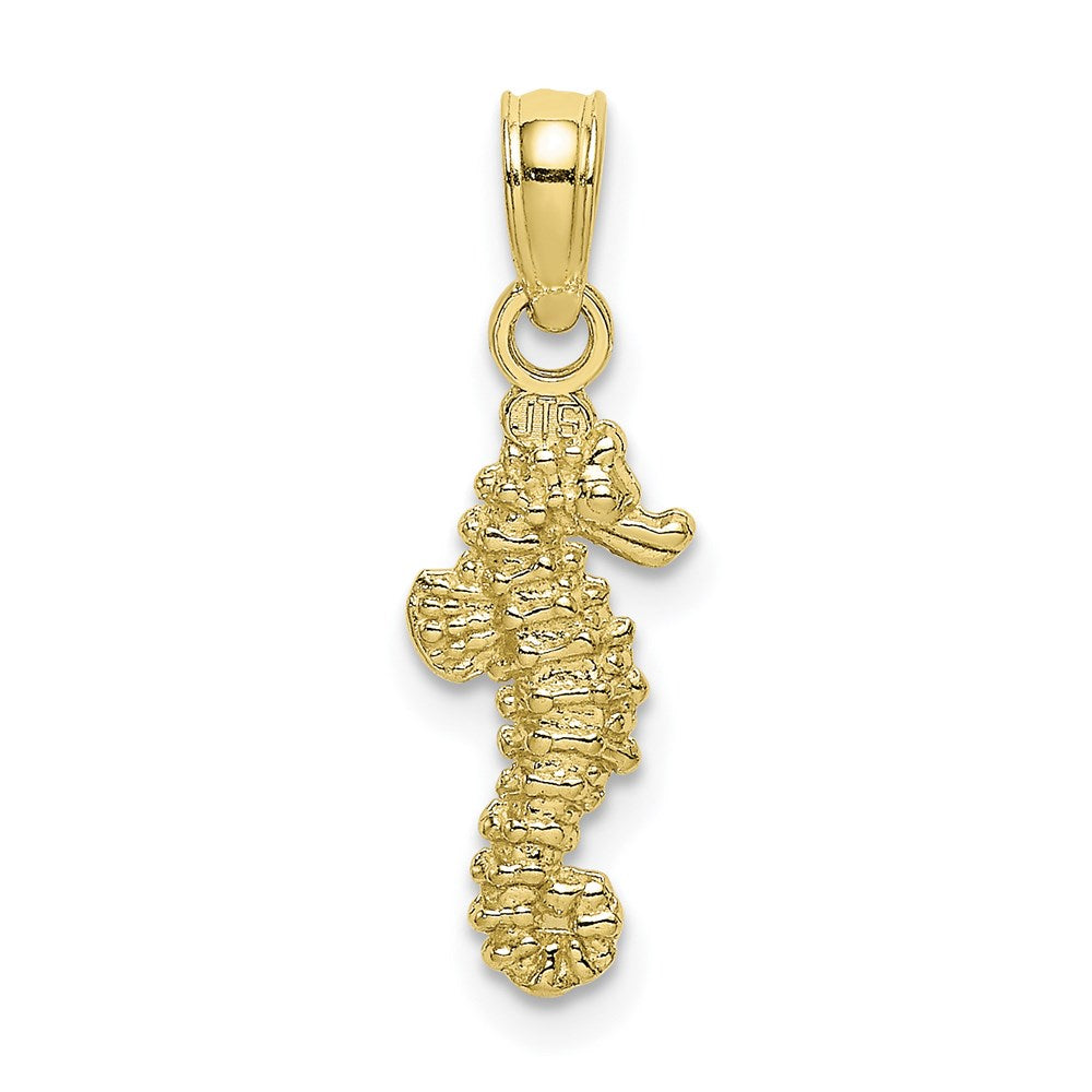 10K 3-D Mini Seahorse Charm 1