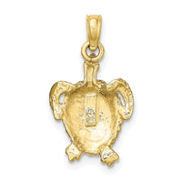 10K Textured Sea Turtle Charm 4