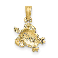 10K Textured Sea Turtle Charm 4