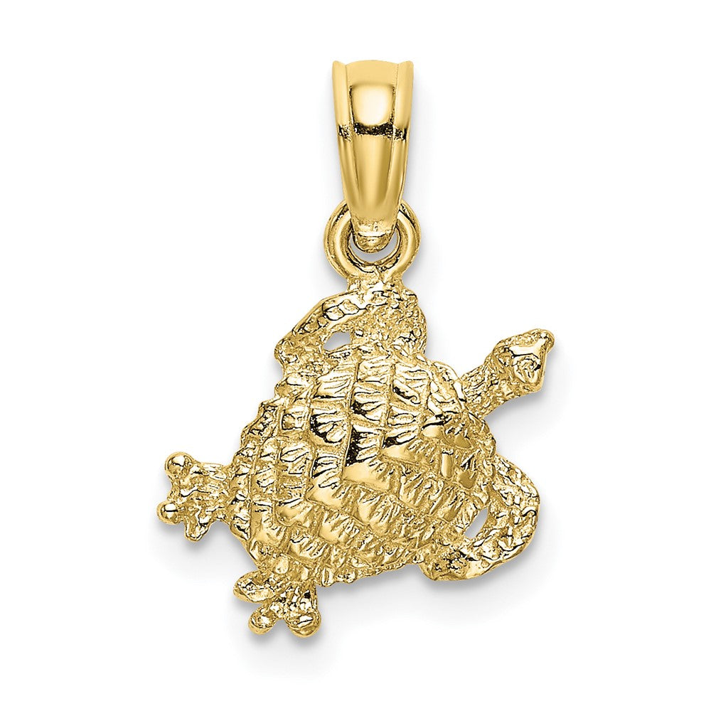 10K Textured Sea Turtle Charm 1