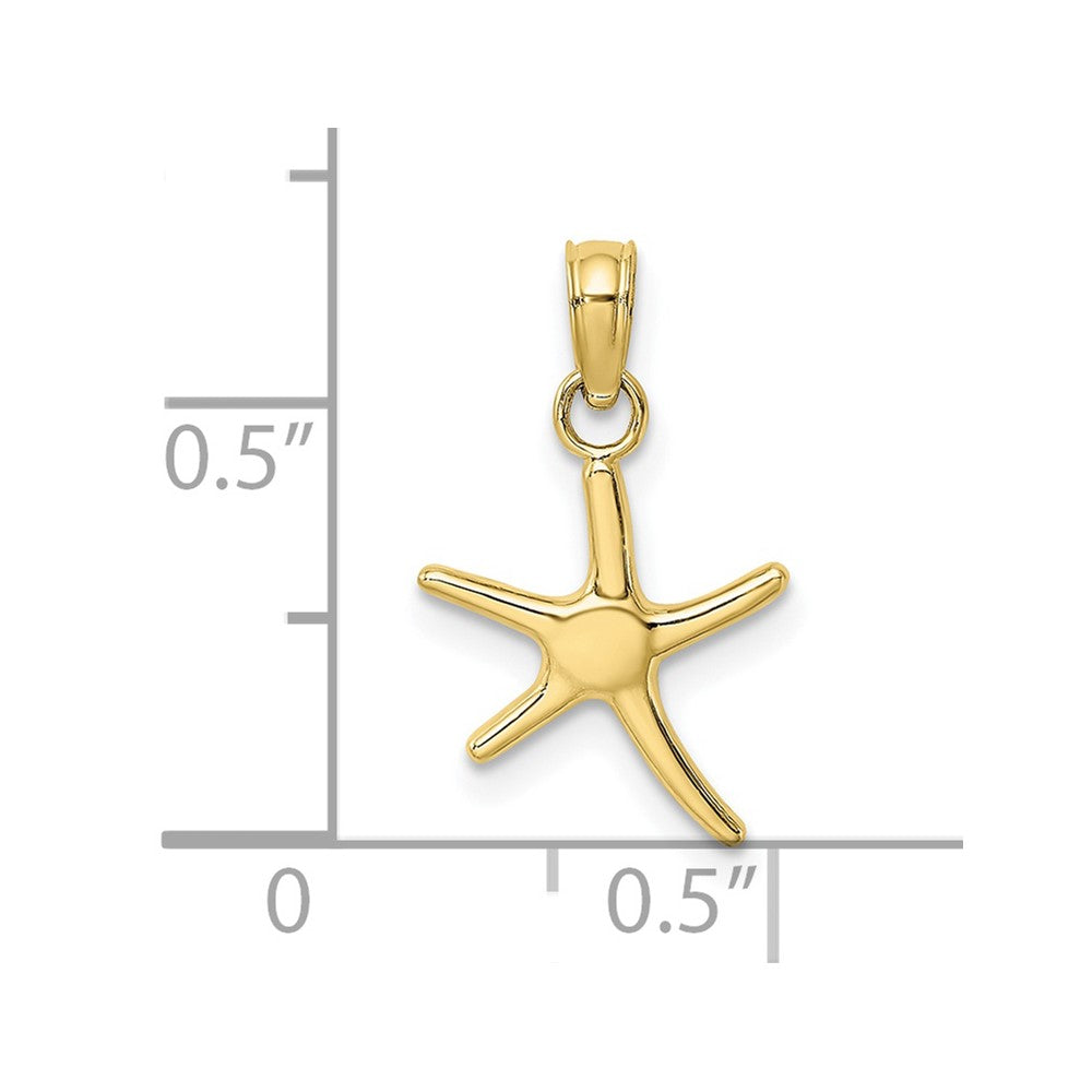 10k Polished Mini Dancing Starfish w/ Bail Charm 3