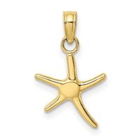 10k Polished Mini Dancing Starfish w/ Bail Charm 1