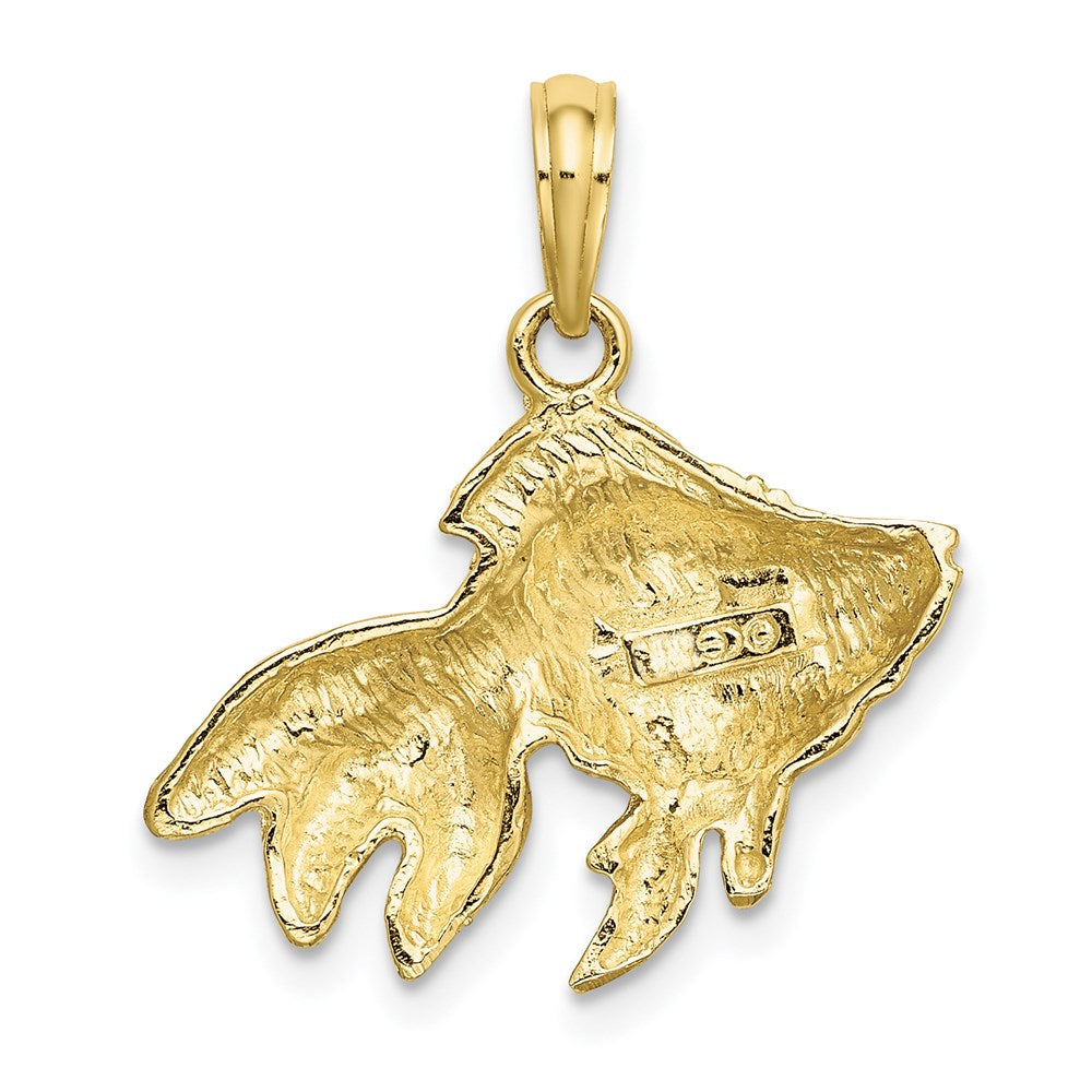 10k Textured Angel Fish Charm 4