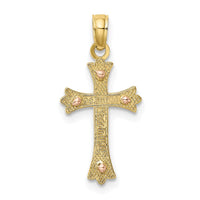 10K Two-Tone Cross Charm