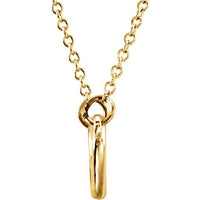 18K Yellow Vermeil Vermeil Double Heart 16-18" Necklace