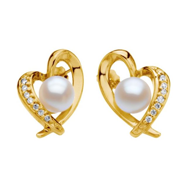 Pearl Heart Earrings 1