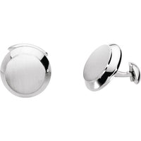 14K White Men's Cuff Links 1