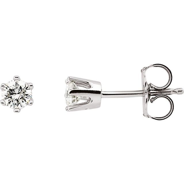 1/3 CTW Diamond Friction Post Stud Earrings 1