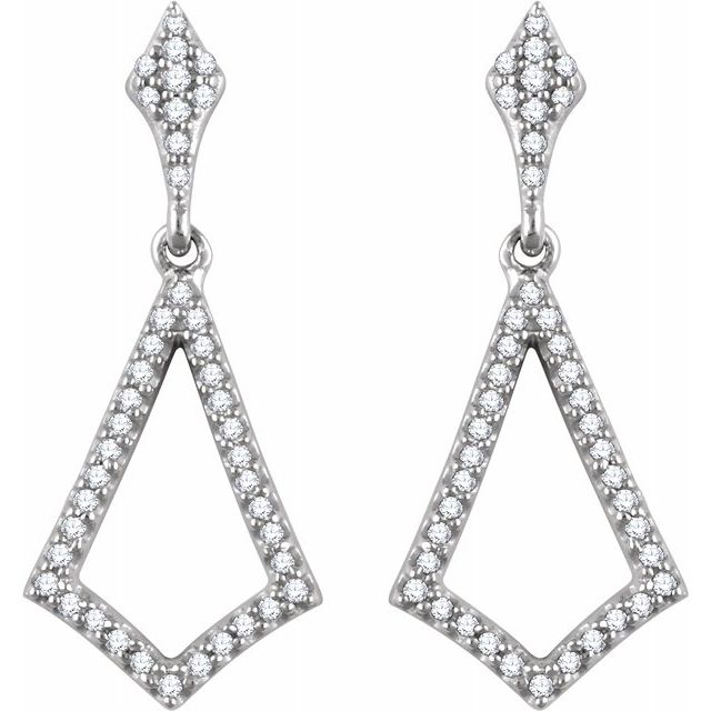 14K White 1/4 CTW Diamond Earrings 2