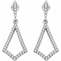 14K White 1/4 CTW Diamond Earrings 2