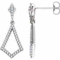 14K White 1/4 CTW Diamond Earrings 1