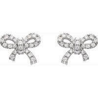 14K White 1/5 CTW Diamond Earrings 2