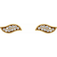 14K Yellow .07 CTW Diamond Earrings 2