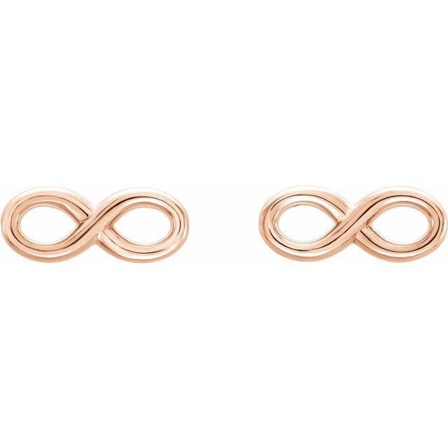 14K Rose Infinity-Inspired Earrings 2