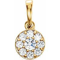 14K Yellow 1/4 CTW Diamond Pendant 1