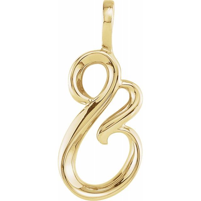 14K Yellow Freeform Pendant 1