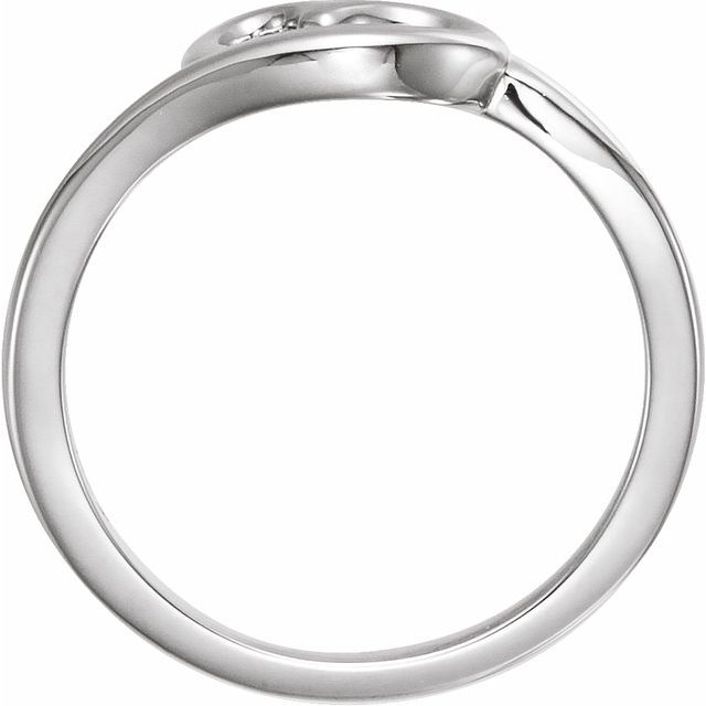 14K White Heart Youth Ring 2