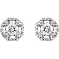 14K White 5/8 CTW Diamond Earrings 2