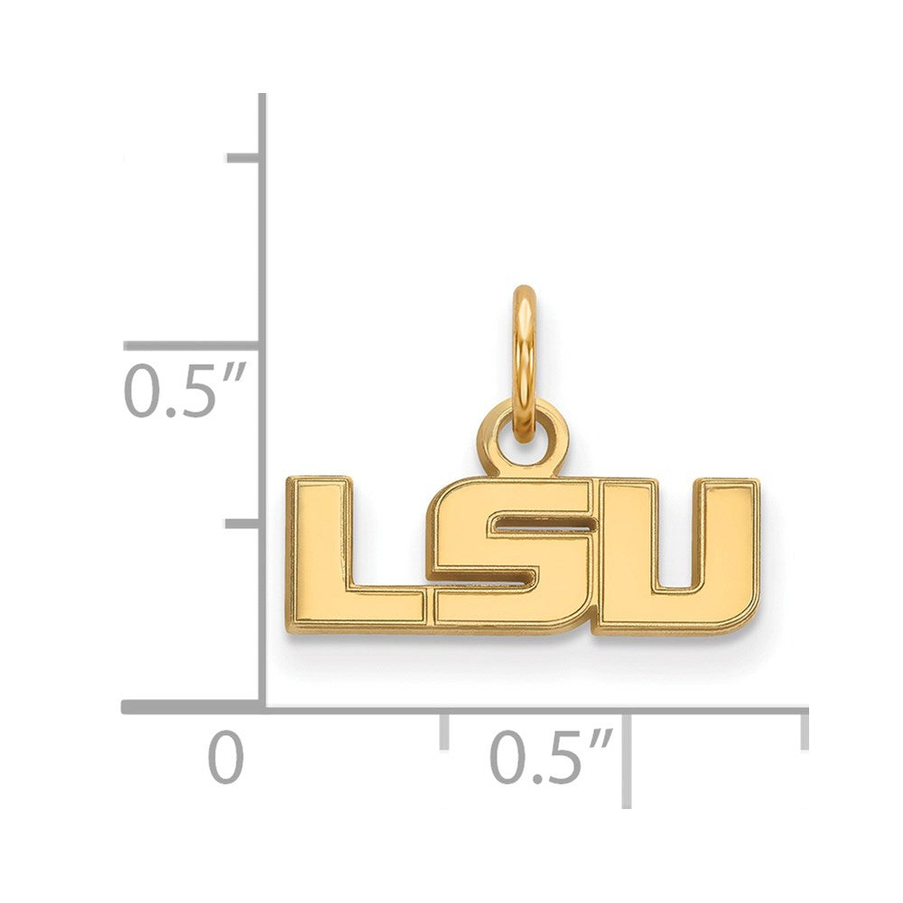 Sterling Silver LogoArt Louisiana State University Small Pendant