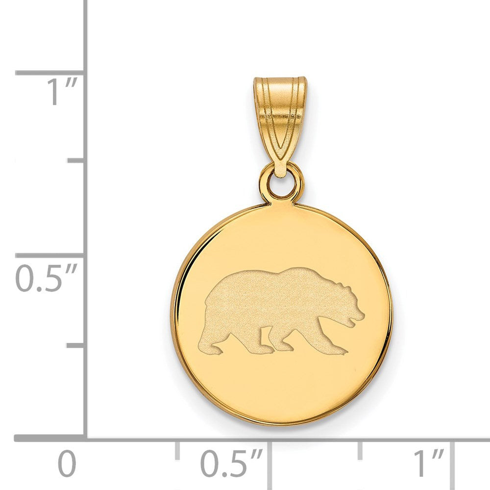 14K Yellow Gold University of Louisville Medium Disc Pendant by LogoArt