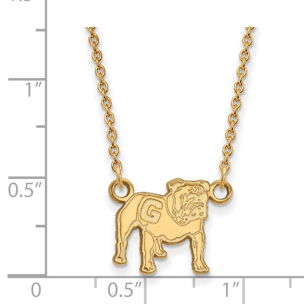 Gold bulldog necklace fashion