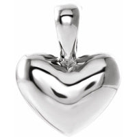 Platinum 10.6x8.3 mm Youth Heart Pendant 1