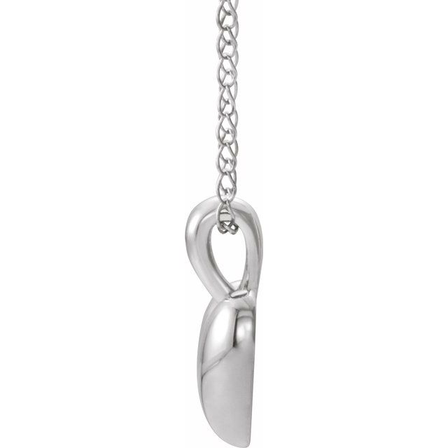 Platinum Youth Heart 15" Necklace 2