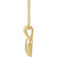 14K Yellow Youth Heart 15" Necklace 2