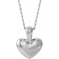 Platinum Youth Heart 15" Necklace 1