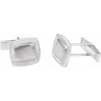 Sterling Silver 14x16 mm Square Cuff Links 2