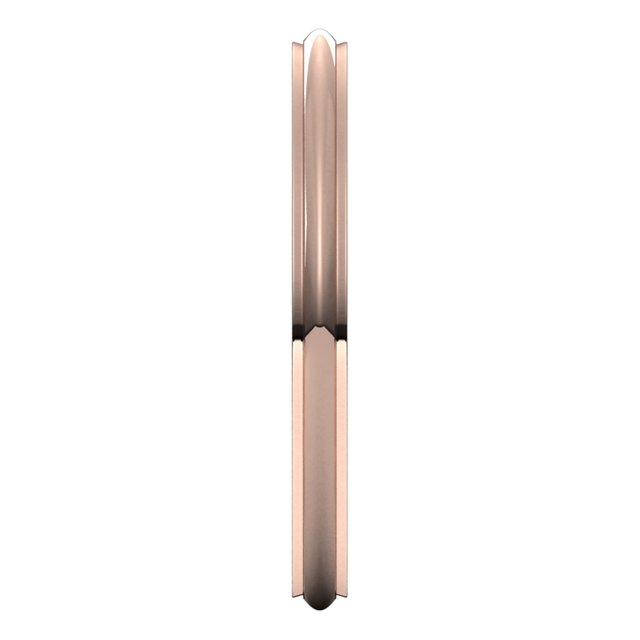 14K Rose Gold 2 mm Half Round Edge Comfort Fit Wedding Band 4